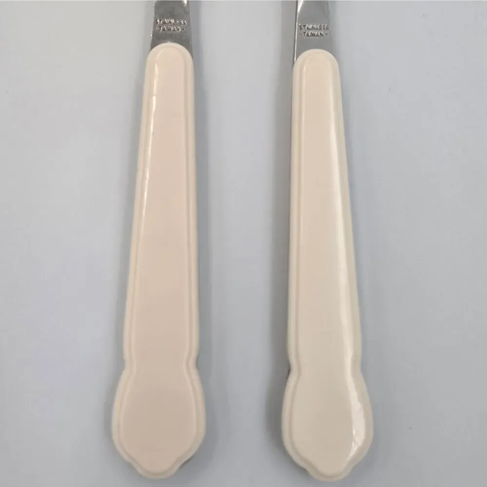 Two Pfaltzgraff Snow Village Stainless Steel Salad Fork Replacements